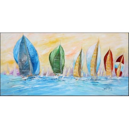 Carolines Treasures Carolines Treasures JMK1341HRM2858 Sailboats On The Water Indoor & Outdoor Runner Mat; 28 x 58 in. JMK1341HRM2858